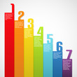 Rainbow banners with numbers. Vector illustration. Rainbow banners with numbers. Vector illustration.