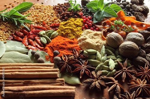Photo: Herbs and spices. Herbs and spices.