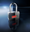 Access Denied padlock, security concept