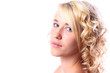 Junge Frau mit blonden Locken Junge Frau mit blonden Locken