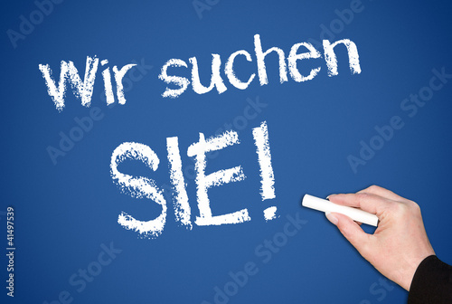 Illustration: Wir suchen SIE ! Wir suchen SIE !