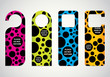 special hotel do not disturb door hanger with black dotted desig