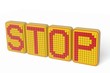cube type alphabet STOP
