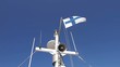 Finnish Flag on a Ship
