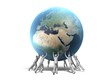 Photo en ligne au meilleur prix businessmans holding globe