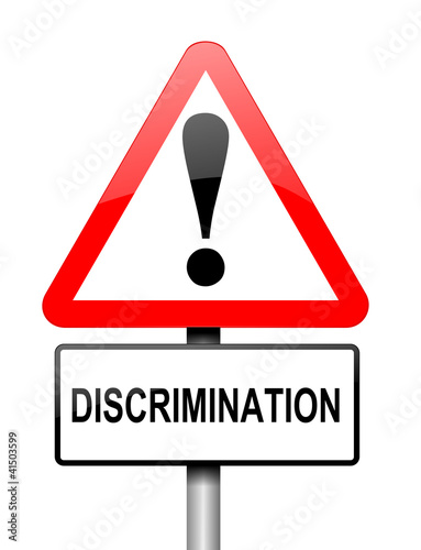 Illustration: Discrimination alert concept Discrimination alert concept