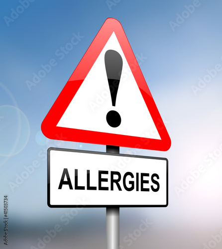 Illustration: Allergies warning. Allergies warning.