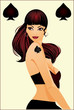 Poker spades girl card Poker spades girl card