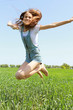 Girl on the nature of the jump Girl on the nature of the jump