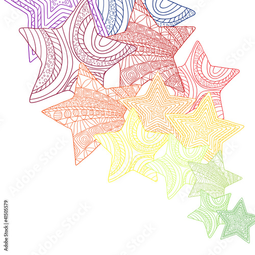 Vector: Background with decorative ornate stars. Vector illustration. Background with decorative ornate stars. Vector illustration.