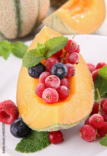 Photo: melon and berries melon and berries