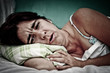 Photo: Grunge portrait of sick woman Grunge portrait of sick woman