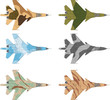 High detailed vector of a modern military airplane