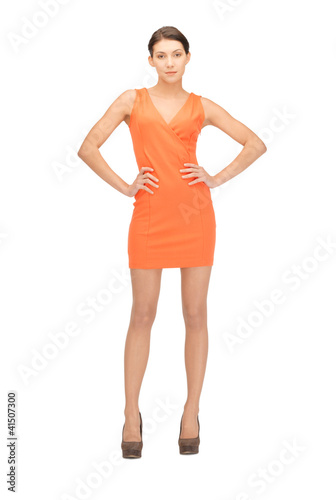 Foto: lovely woman in elegant dress lovely woman in elegant dress