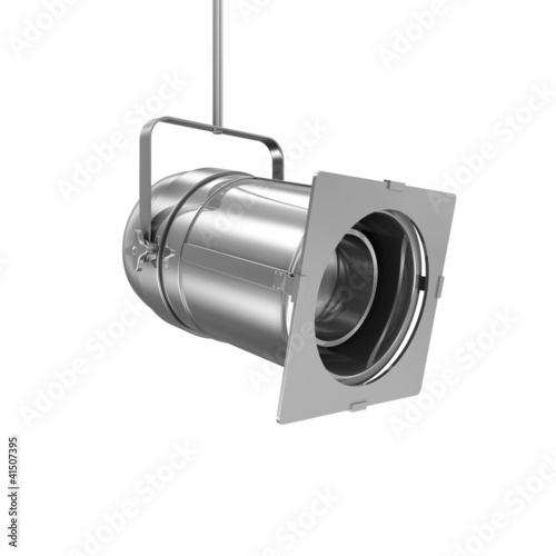 Illustration: Metal Spotlight isolated on white background Metal Spotlight isolated on white background