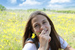 Girl on the nature Girl on the nature
