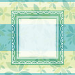 green decorative background with frame and flowers, vector green decorative background with frame and flowers, vector