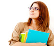 Thoughtful female student