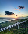 Viaduc de la route des Tamarins au crépuscule