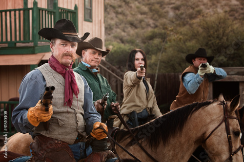 Photo: Four Tough Western Robbers Four Tough Western Robbers