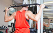 Man training in a gym