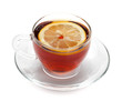 Cup of tea with lemon slice