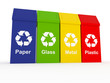 Recycle Concept. Paper, Plastic, glass and metal Recycle Concept. Paper, Plastic, glass and metal