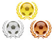 Fußball - Lorbeerkränze Gold, Silber , Bronze
