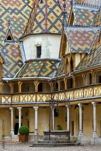 Photo: Famous hospice in Beaune, Burgundy, France Famous hospice in Beaune, Burgundy, France