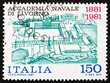 Postage stamp Italy 1981 shows View of Naval Academy of Livorno