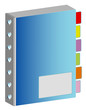 Empty blue office file, place for text