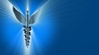 Caduceus 3D animation with copyspace Caduceus 3D animation with copyspace