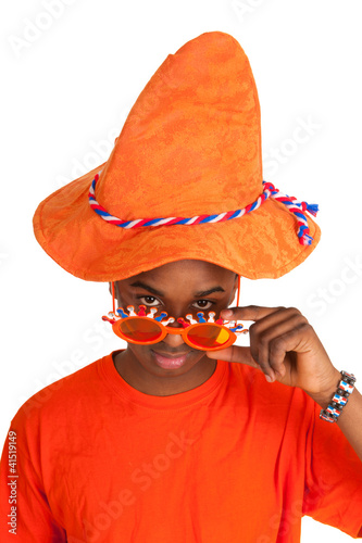 Photo: Dutch soccer supporter Dutch soccer supporter