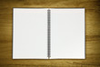 blank notepad on desk