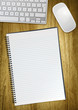blank spiral bound notepad