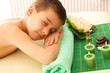 boy rests with spa