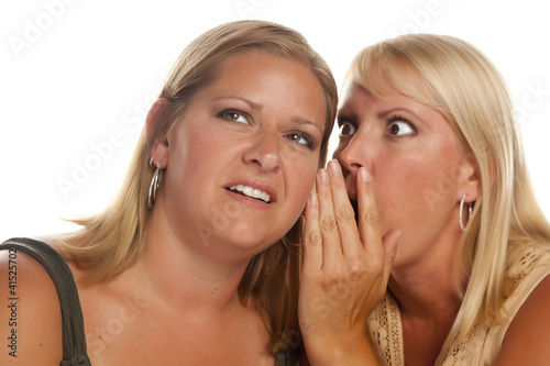 Photo: Two Blonde Woman Whispering Secrets Two Blonde Woman Whispering Secrets