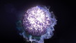 Disco Ball Blue in Particle Ring - HD1080