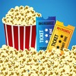 Pop corn with tickets