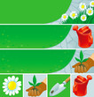 Vector gardening  banners and icons