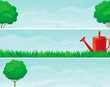 Vector gardening  banners and icons