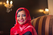 elegant arabian lady wearing hijab in style