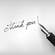 Füllfederhalter mit Schrift Thank you