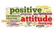 Positive attitude concept in tag cloud