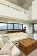 beautiful modern house in cement, interior, living room beautiful modern house in cement, interior, living room