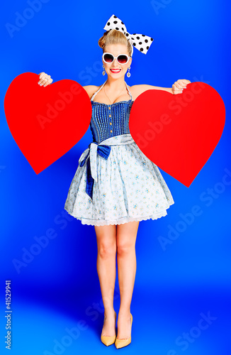 Photo: two red hearts two red hearts
