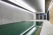 modern concrete house , indoor pool modern concrete house , indoor pool