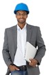Elegant engineer with laptop