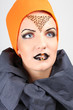 Beautiful woman with creative make-up Beautiful woman with creative make-up