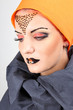 Beautiful woman with creative make-up Beautiful woman with creative make-up